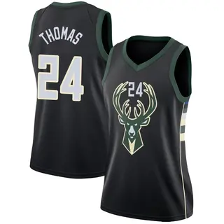 Women's Cam Thomas Milwaukee Bucks Black Jersey - Statement Edition - Swingman