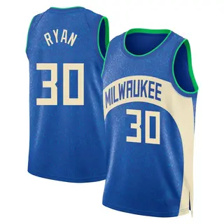 Youth Cormac Ryan Milwaukee Bucks Blue 2023/24 City Edition Jersey - Swingman